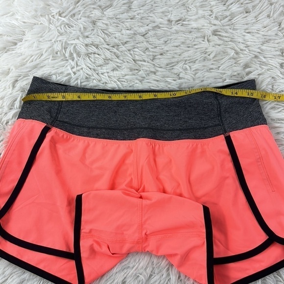 Lululemon Run Times Short *Block-It Pocket Grapefruit / Heathered Black - Picture 3 of 6